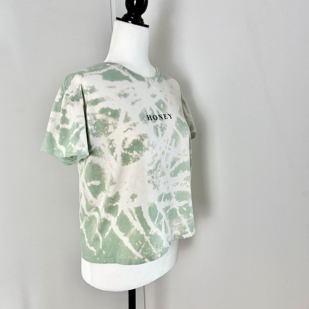 ✨Upcycled | NastyGal | Relaxed Honey Graphic T Shirt | Small Mint Green - Picture 10 of 12